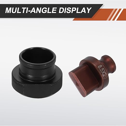 HARFINGTON Hydraulic Hole Punch Die 8.5x20mm Oval Hole 40Cr Steel Electric Punching Kit for MHP-20 JP-20 Electric Punching Machine, Burgundy & Black