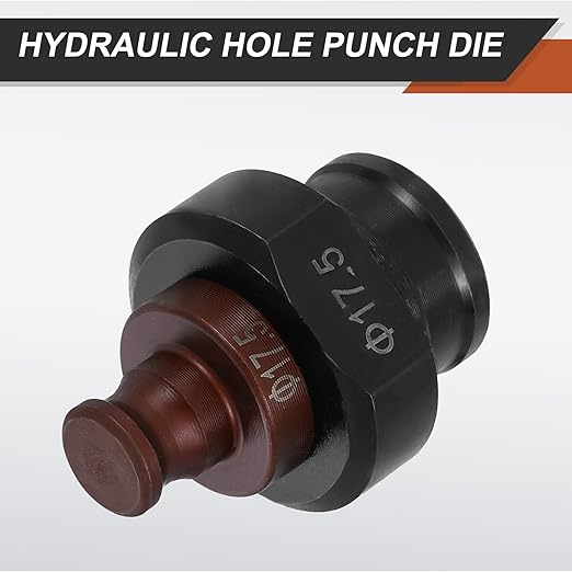 HARFINGTON Hydraulic Hole Punch Die 17.5mm Round Hole 40Cr Steel Electric Punching Kit for MHP-20 JP-20 Electric Punching Machine, Burgundy & Black