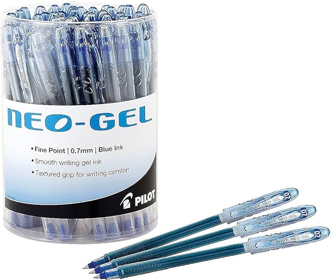 PILOT Neo-Gel Gel Pens, Fine Point, Blue Ink