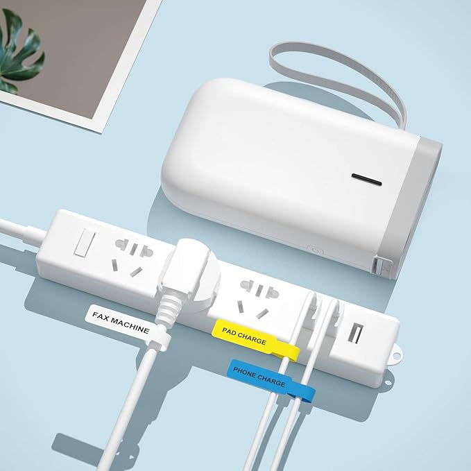 NIIMBOT D11 Label Tape D110 Label Maker Papers 3Rolls Cable Labels, Self-Adhesive Labeling Tape 0.47" X 4.29" (12 X 109mm) Cable Label Refills for Home Office Circuit Box, 195 Labels/3Rolls, White