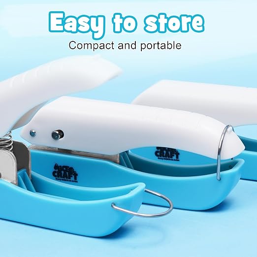 UCEC 3 Pack Paper Craft Hole Punch Shapes, 1/4 Inch Single Hole Puncher for Crafts, Small Handheld Circle Star Hole Punch Heart Hole Punches, 3 Heart Star Hole Puncher for Tags Clothing Ticket