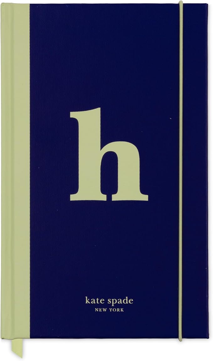 kate spade new york Just Mine Notebook Journal, Monogram Cloth Hardcover Journal, 8.25" x 5.25", Diary Includes 168 Lined Pages, (H)