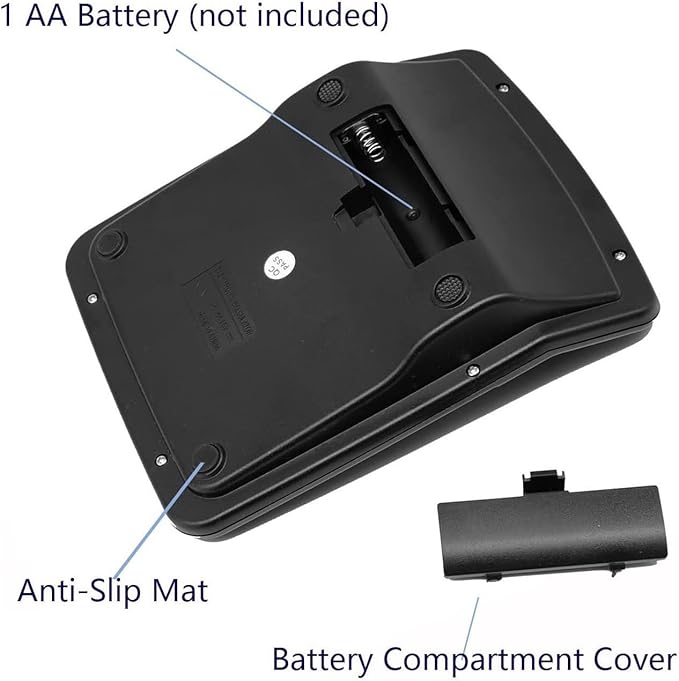Office Desk Calculator - Dual Power Simple Financial Calculator with Big Button Large Display for Office, Home & School (Black)