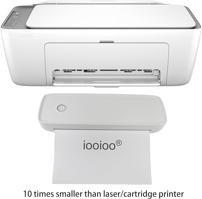 IOOIOO A80 Portable Thermal Printer 8.5x11 Letter Size, Tattoo Stencil Machine, no Ink Inkless, Bluetooth,for iPhone Android Mobile Phone Laptop PC,Home Office Travel-White