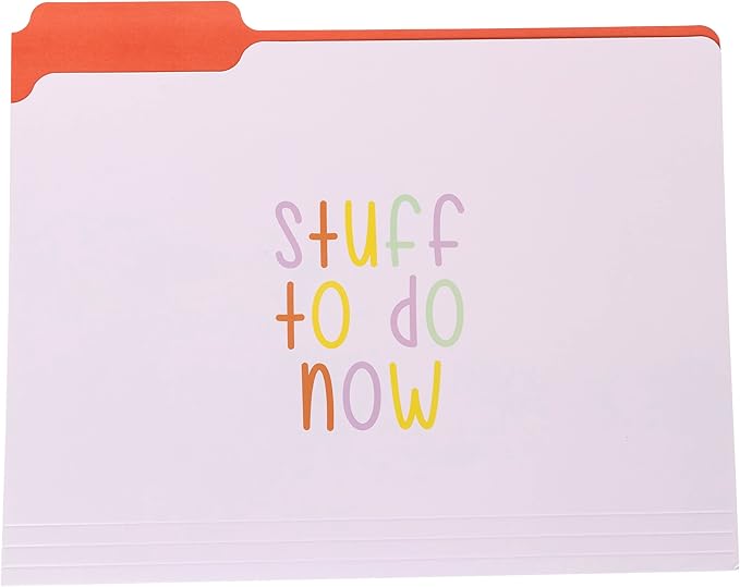 Graphique Designer “Trying My Best” File Folders | Set of 9 (3 Designs) | Letter Size Organizers | Decorative Office Supplies | Durable Coated Cardstock | 1/3-Cut Tabs