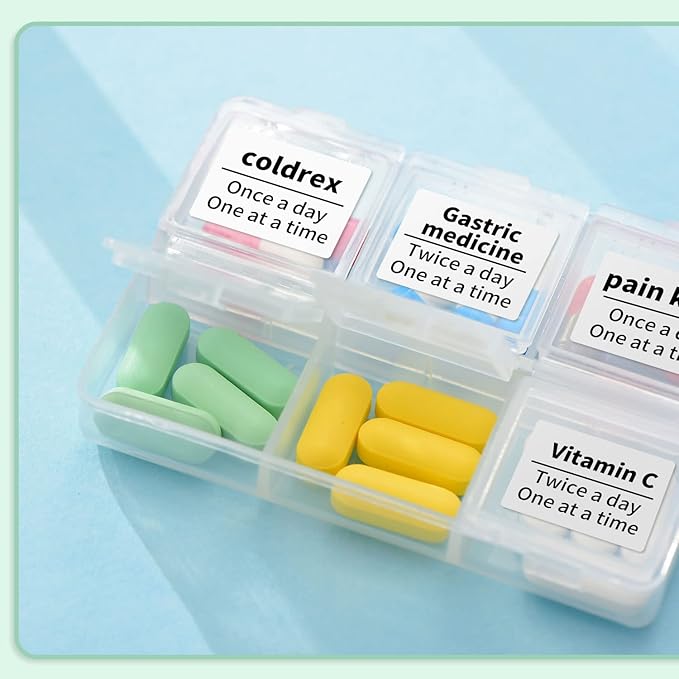 Phomemo M110 Labels, Label Maker Waterproof Labels, 1.57"x1.18" (40x30mm) Multi-Purpose Square Self-Adhesive Compatible for Phomemo M110/M100/M250/M221 Label Printer, 230 Pcs/Roll, Black on White