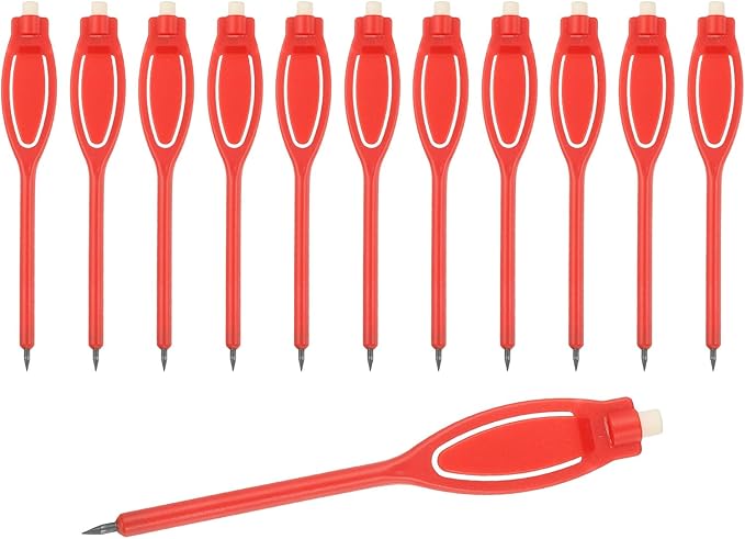 PATIKIL 2H Pencils, 12 Pack Golf Scoring Pencils with Eraser Mechanical Plastic Bulk for Sport Games Meeting Office, Red