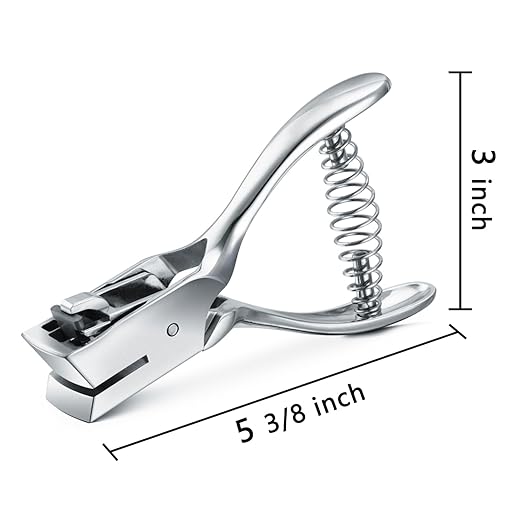 IMLIKE Badge Hole Punch for ID Cards:All Metal Handheld Slot Hole Punch,No Burrs,One Slot Badge Hole Puncher for ID Card,Badge PVC and Blinds Hole, 15mm x 3mm Hole