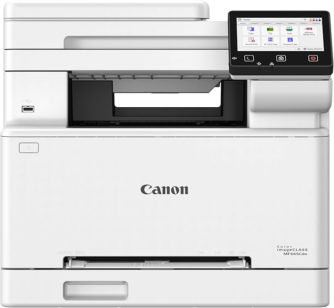 Canon Color imageCLASS MF665Cdw - Wireless Duplex Laser Printer, All-in-One with Copier, Scanner, Fax, Auto Document Feeder, 3 Year Limited Warranty, 22 PPM