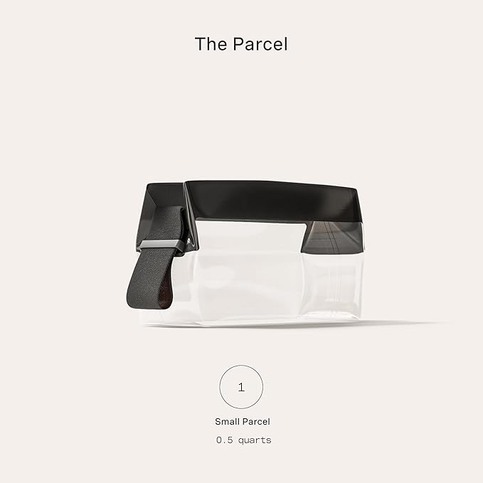 Cadence Parcel - Clear Dopp Kit with Magnetic Closure - Durable and Leak-Resistant Travel Toiletry Kit - TSA-Compliant & Modular Design - Hygiene Bag for Travel Essentials - .5 Qt - Ink