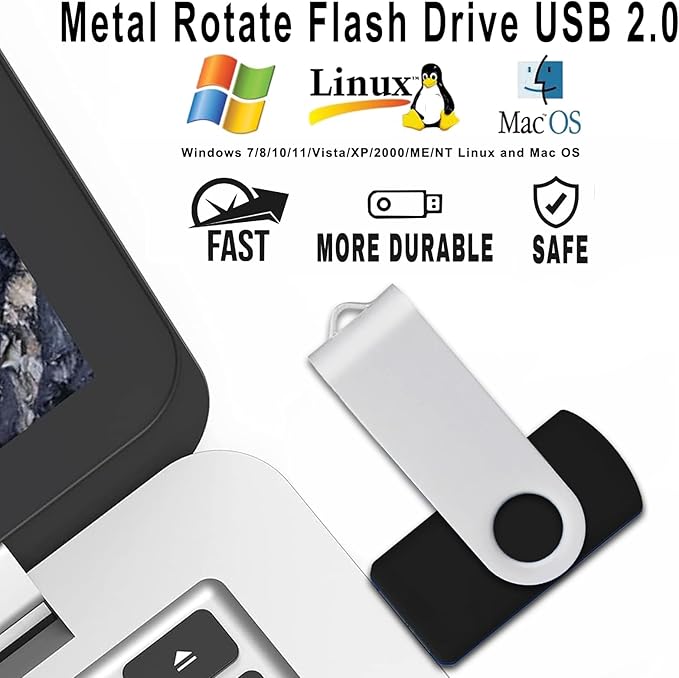 4GB USB Flash Drives 20 Pack 4 GB Thumb Drive TATMOHIK 2.0 USB Drives Bulk 4GB Swivel Design Flash Drive Pack with LED Indicator 4 Gig Jump Drive Pack, USB Stick, Memory Stick, Pen Drive, Black Color