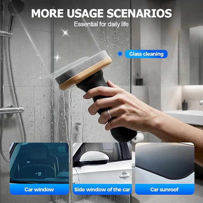 Handheld Glass Oil-Film Remover, 2026 Upgrade Glass Emulsion Cleaner, New Glass Cleaning Board, Automotive Oil Film Cleaning Brush for Car Windows (1, Medium)