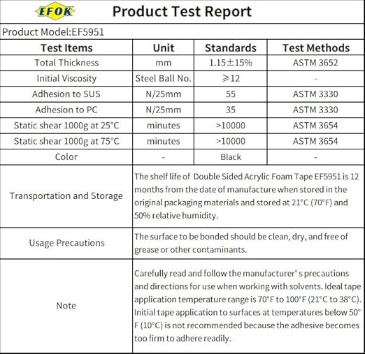 10 Packs Double Sided Tape Heavy Duty Mounting Tape 0.8 in X 16.4 Ft, Adhesive Tape for Wall, Foam Tape Waterproof for Automotive Strip Light Home, Office Décor