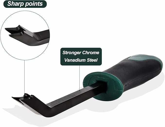 Heavy Duty Staple Remover Tool Upholstery Stapler Puller Lifter Staple Extractor Tack Puller for Removing Staples for Carpets Wood Flooring Furniture (Black-Green)