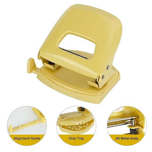 2-Hole Paper Punch, Office Desktop Manual Hole Puncher