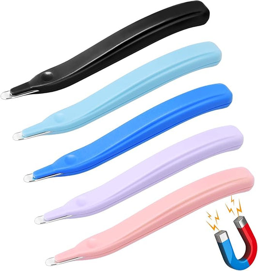 5 Pack Magnetic Staple Remover Tools, Professional Stapler Removers Staple Puller Remover for Classroom, Multicolored Stapler Remover Tool Staple Remover Stick for Home School Office (5 Colors)