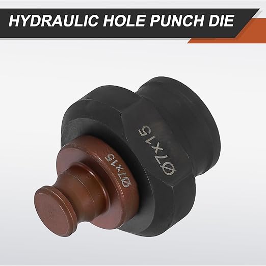 HARFINGTON Hydraulic Hole Punch Die 7x15mm Oval Hole 40Cr Steel Electric Punching Kit for MHP-20 JP-20 Electric Punching Machine, Burgundy & Black