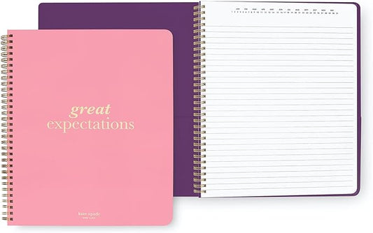 Kate Spade New York Large College Ruled Notebook, 11" x 9.5" Spiral Notebook with 160 Pages