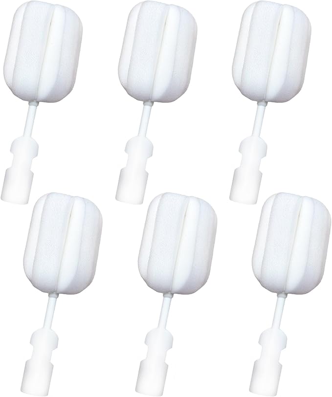 6 PCS Sponge Bottle Brush Replacement Heads Soft Sponge Brush Head Environmental Protection Cup Cleaner Without Handle (Brush Head 6PCS)