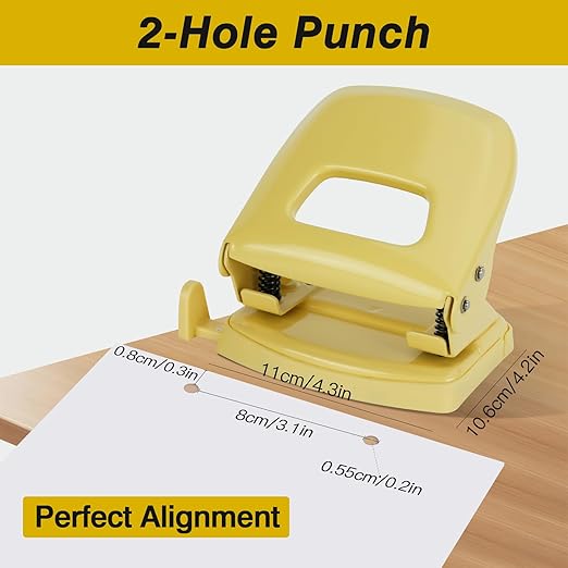 2-Hole Paper Punch, Office Desktop Manual Hole Puncher