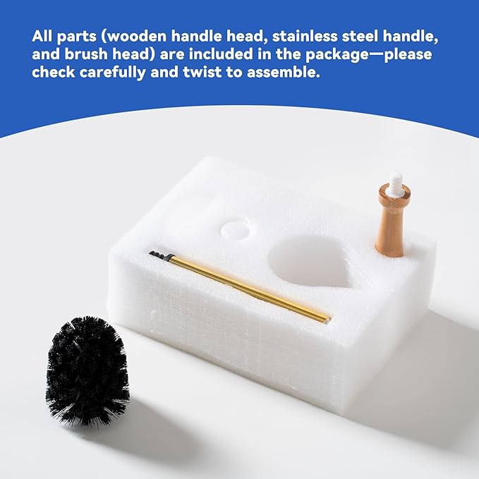 Ceramic Toilet Brush and Holder Set with Duck Base - Multicolor Rainbow, Freestanding Bathroom Brush Organizer, Space-Saving 7.5" Bowl Cleaner Kit - Bath Decor