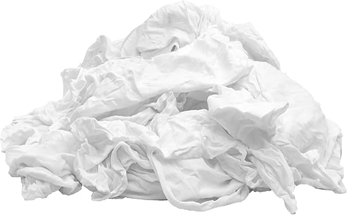 SupremePlus Premium White T-Shirt Cleaning Rags (10 lbs. Compressed Box of Rags) – White Cotton Cloths for Cleaning, Staining, Painting, Oil, Grease & Dust Removal