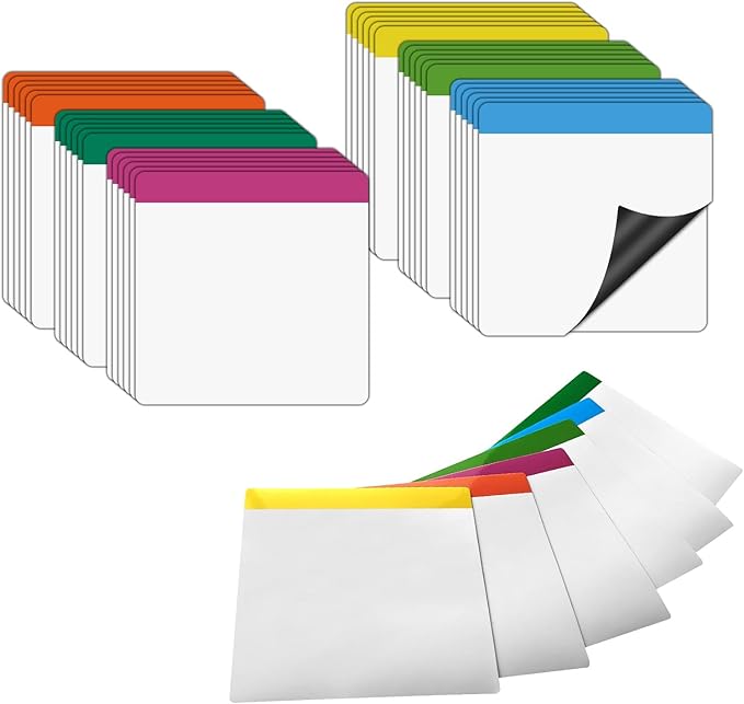 Square Sticky Note Pads Magnets 3X3,Dry Erase Magnets,Write on Small Magnetic Boards,Writing Message Pads on Fridge 18 Pieces