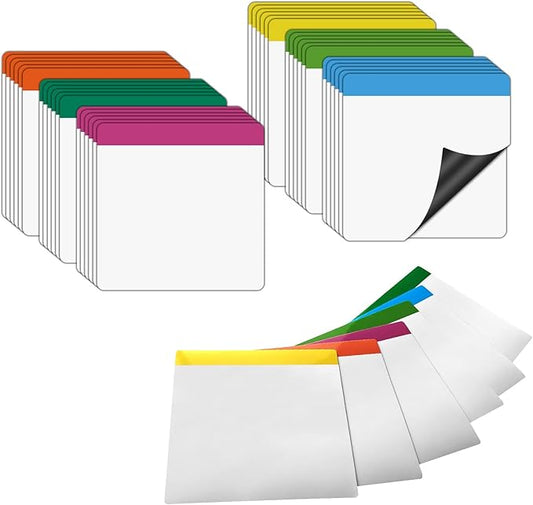 Square Sticky Note Pads Magnets 3X3,Dry Erase Magnets,Write on Small Magnetic Boards,Writing Message Pads on Fridge 18 Pieces