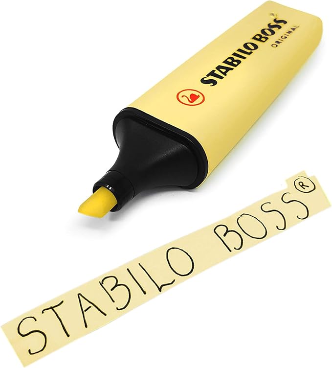 STABILO BOSS Original Pastel Highlighter Marker Pens – Full Set of 6 + Lilac Haze