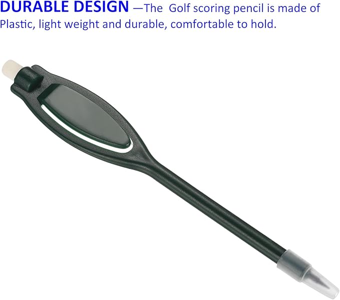 Golf Scoring Pencils with Eraser - Golf Marker Pens, Oval Handle with Clip, Apply to Golf Events