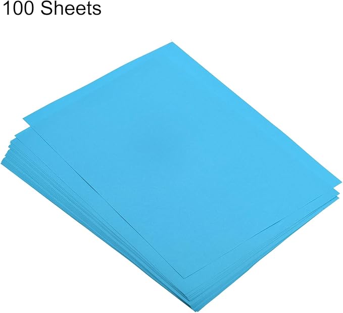 MECCANIXITY 100 Sheets Colored Copy Paper 8.5 x 11 Inch Printer Paper 80gsm Lake Blue for Office Printing, Document Copying, Invitations, Forms, Art Projects