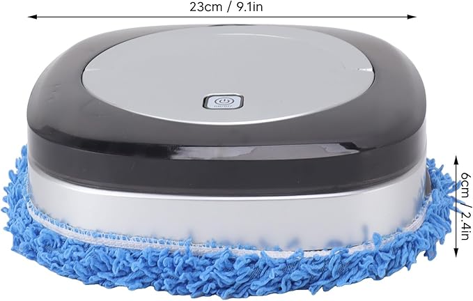 EMUKOEP Automatic Floor Mopping Robot Mopping Robot with Water Tank Vacuum and Mop Cleaning Robot (Silver)