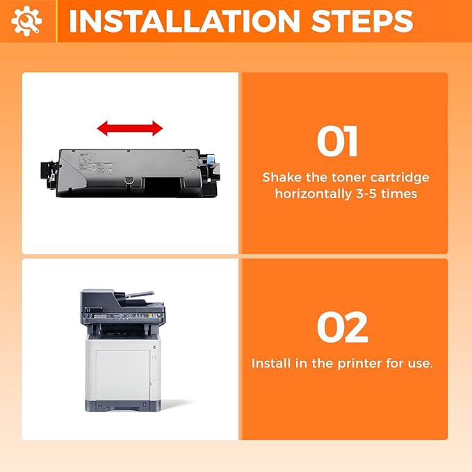 TK5282 TK-5282 Toner Cartridges 4-Pack High Yield Replacement for Kyocera TK-5282K TK-5282C TK-5282M TK-5282Y Compatible with ECOSYS M6235cidn M6635cidn P6235cdn Printers Ink Black Cyan Magenta Yellow