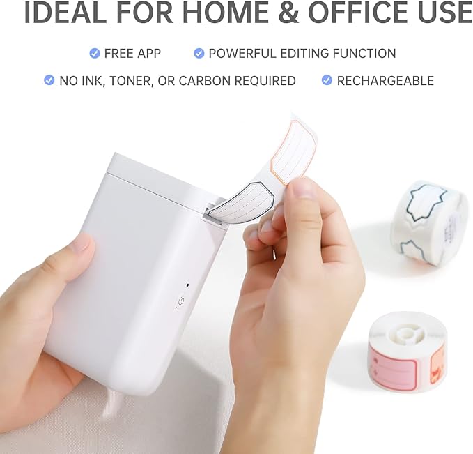 NIIMBOT Label Maker Machine D101 Label Printer Portable Wireless Connection Multiple Templates Available for Phone Easy to Use Office Home Organization USB Rechargeable