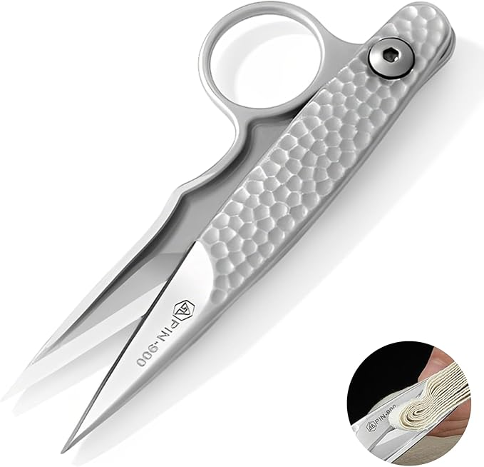 2025 New Upgrade Sewing Scissors, Stainless Steel Premium Tailor Scissors, Thread Snips Trimming Nipper for Gift Wrapping Yarn, Sewing Supplies (1)
