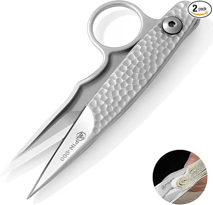 2025 New Upgrade Sewing Scissors, Stainless Steel Premium Tailor Scissors, Thread Snips Trimming Nipper for Gift Wrapping Yarn, Sewing Supplies (2)