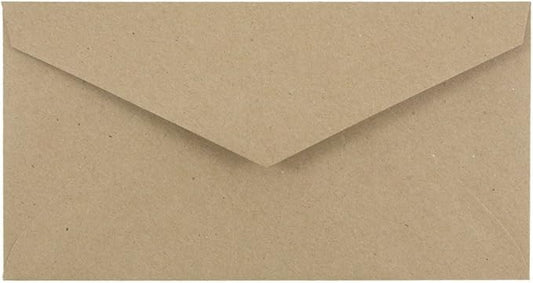 JAM PAPER Monarch Premium Envelopes - 3 7/8 x 7 1/2 - Brown Kraft Paper Bag - 100/Pack
