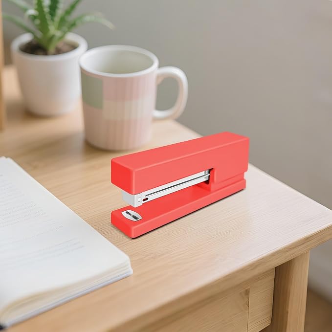 Office Desktop Stapler - 25 Sheet Capacity with 830 Staples and Staple Remover,Staplers for Desk,Non-Slip for School, Home, Orange