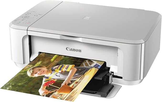Canon PIXMA MG3620 Wireless All-in-One Color Inkjet Printer with Mobile and Tablet Printing, White