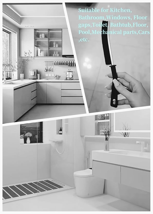 2 PCS Crevice Cleaning Brush,Hard Bristle Crevice Cleaning Brush,Crevice Cleaning Tool is Effective to Clean The Small Gap of Kitchen, tolilet and Windows. (2pcs)
