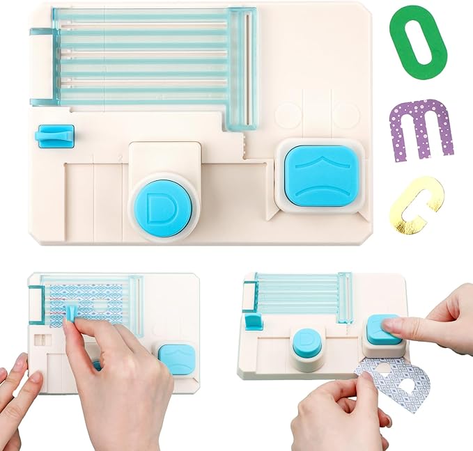 BAOFALI Mini Alphabet Punch Board, 6x4.25inch Paper Hole Punches for DIY Craft Cards Scrapbooking Party Decor,Custom DIY Crafting Projects, Banners, Signs, Cards, Creating Letters, Numbers