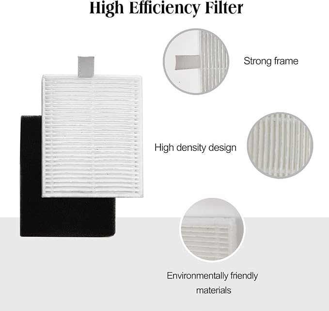 Replacement Part for Eufy L60/ L60 SES/ L50/ L50 SES Robot Vacuum Cleaner,1Rubber Main Brush,4Filters,4Side Brush,6Dust Bag,1Cleaning Brush,1Screwdriver.
