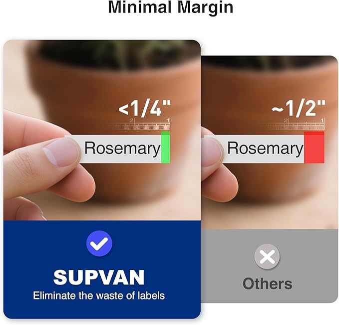 SUPVAN G15M Mini Portable Label Maker Machine with Tapes, Rechargeable 1200mAh Battery Thermal Transfer Printer, Compatible with Multi-Type Label, Home, Garage, Office & Outdoor