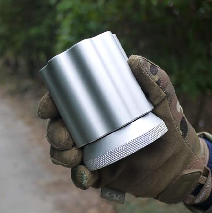 Rotating Revolver Pen Holder, Gun Cylinder Pen Holders, Favorite Pencil Holder and Perfect Stationery Supplies (Silver)