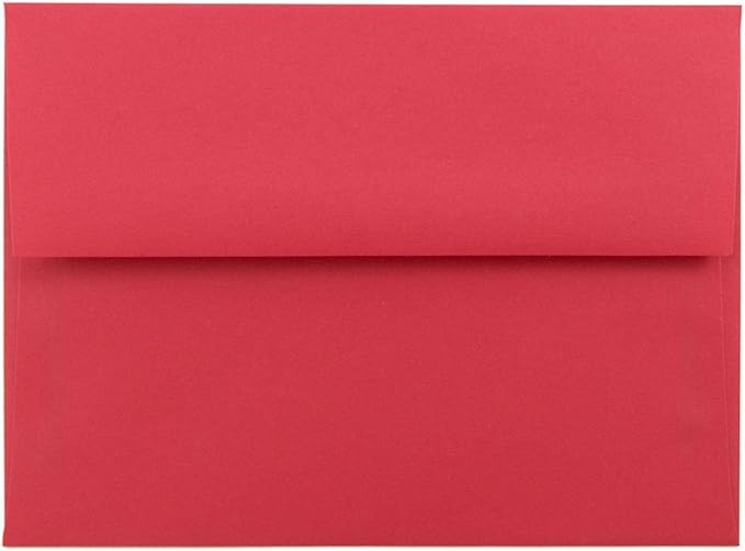 JAM PAPER A6 Colored Invitation Envelopes - 4 3/4 x 6 1/2 - Red Recycled - Bulk 1000/Carton