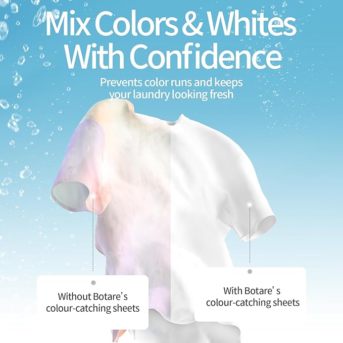 Color Catchers for Laundry Absorber Sheets 240 Count 6-Pack, Grasper Dye Catcher Grabber to Prevents Color Runs Portable