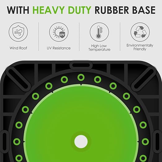 Fluorescent Green PVC Traffic Cones, Heavy Black Base Parking Lot Cone Structurally Stable Weatherproof Road Construction Safety Cones (8, Green, 28" Large)