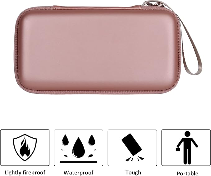 co2CREA Carrying Case for Texas Instruments TI-84 Plus CE Python Enhanced/TI-84/TI-Nspire CX II CAS/TI-Nspire CX II/TI-83 Plus/TI-89 Titanium/TI-85/TI-86 Color Graphing Calculator, Rose Gold Case