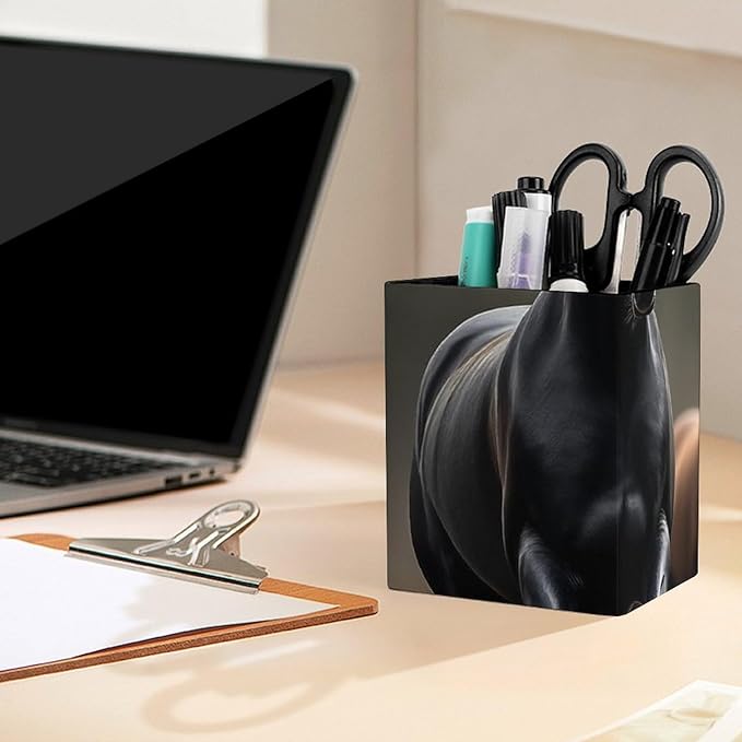 Pen Holder Stand For Desk, Pencil Pen Holder Cup, Desktop Stationery Organizer, Waterproof Multifunctional Office Supplies Horse