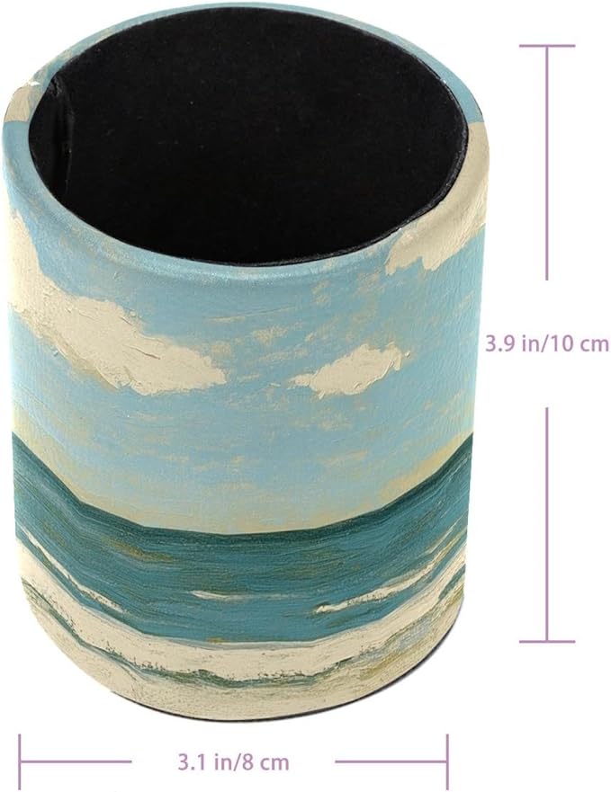 Pen Holder, Beach Birds East Coast Ocean (1) Pencil Holder for Desk Makeup Organizer Multifunctional Office Supplies for Home,Kids and School